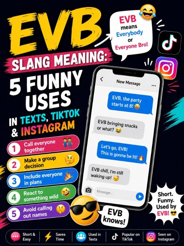 EVB Slang Meaning: 5 Funny Uses in Texts, TikTok & Instagram